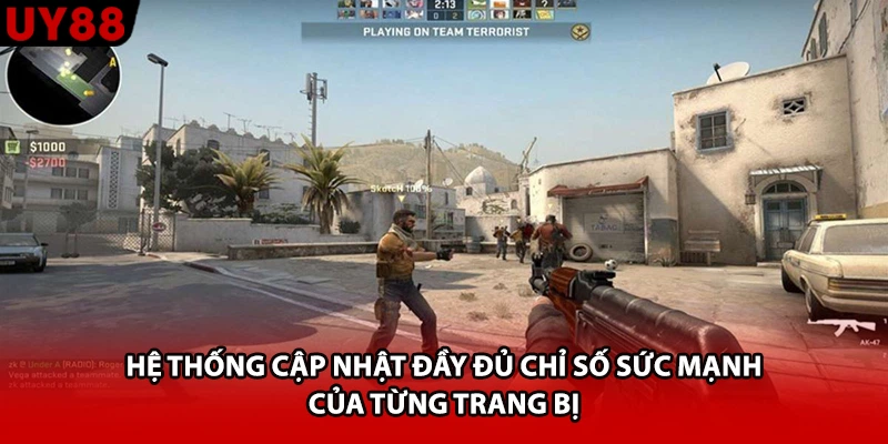 Hệ thống cập nhật đầy đủ chỉ số sức mạnh của từng trang bị
