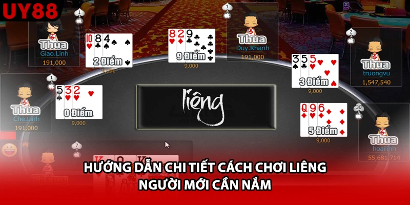 Hướng dẫn chi tiết cách chơi Liêng người mới cần nắm